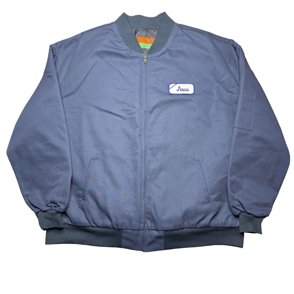 Red Kap x Jesus navy blue work jacket